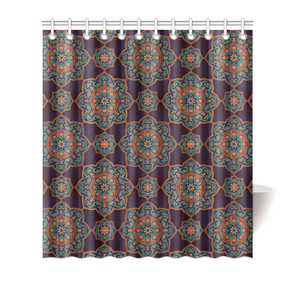 Medallion Pattern Print Design 03 Shower Curtain