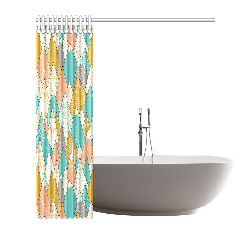 Mountain Pattern Print Design 02 Shower Curtain