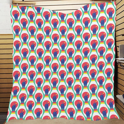 Bowling Pattern Print Design 05 Premium Quilt