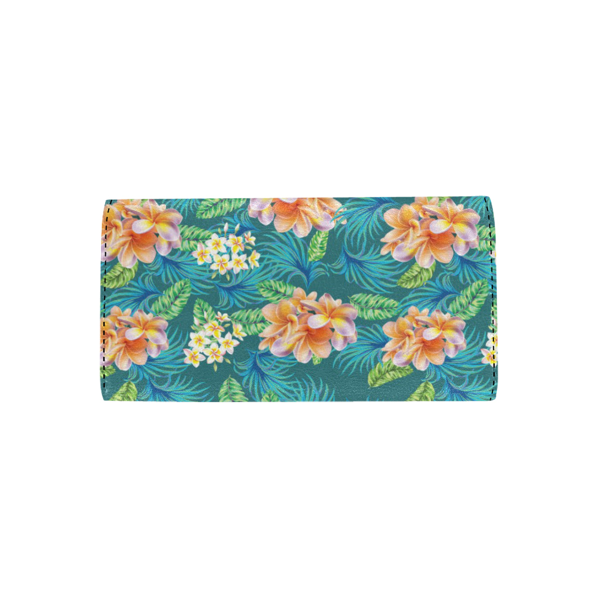 Plumeria Tropical Flower Design Print Women's Trifold Wallet