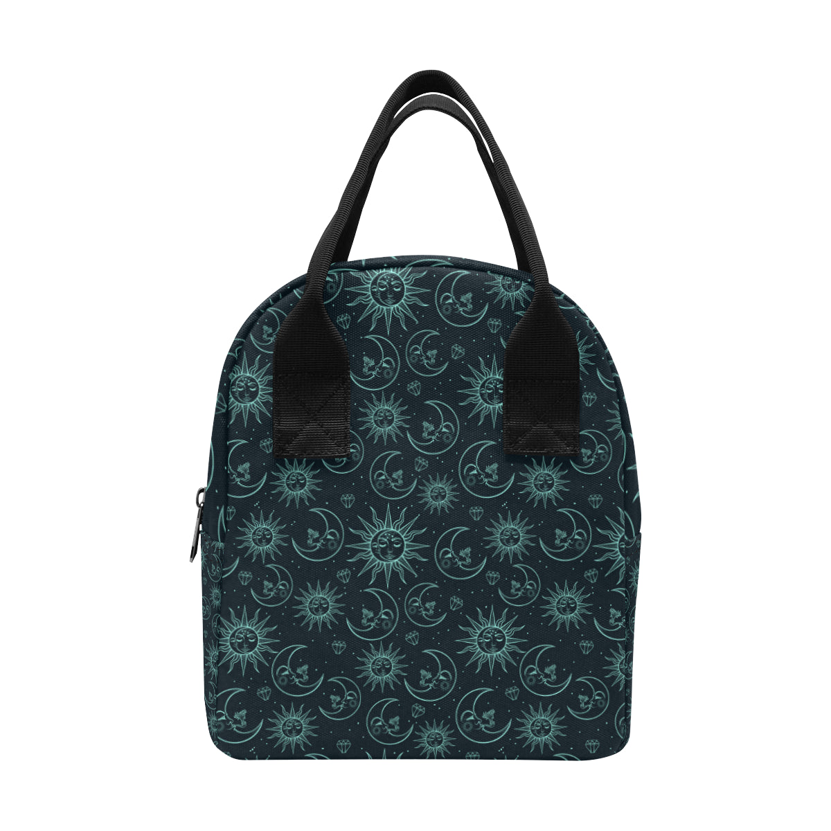 Sun Moon Magic Design Themed Print Insulated Lunch Bag