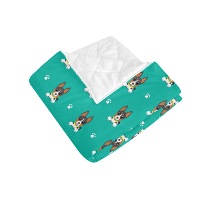 Basenji Pattern Print Design 03 Premium Quilt