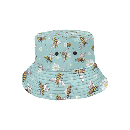 Bee Pattern Print Design BEE010 Unisex Bucket Hat