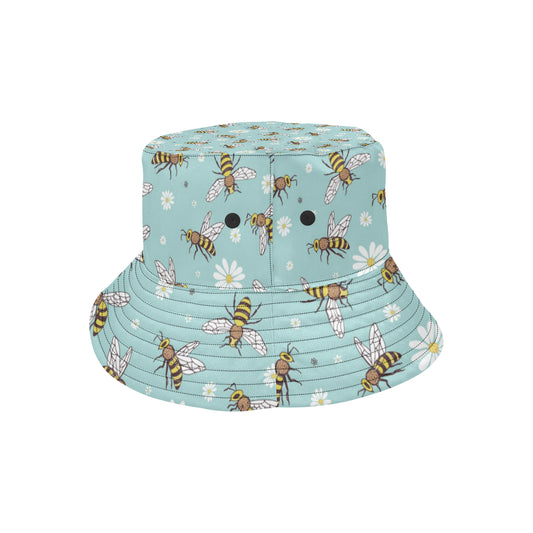 Bee Pattern Print Design BEE010 Unisex Bucket Hat