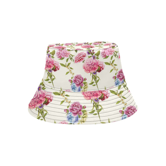 Carnations Pattern Print Design CN02 Unisex Bucket Hat
