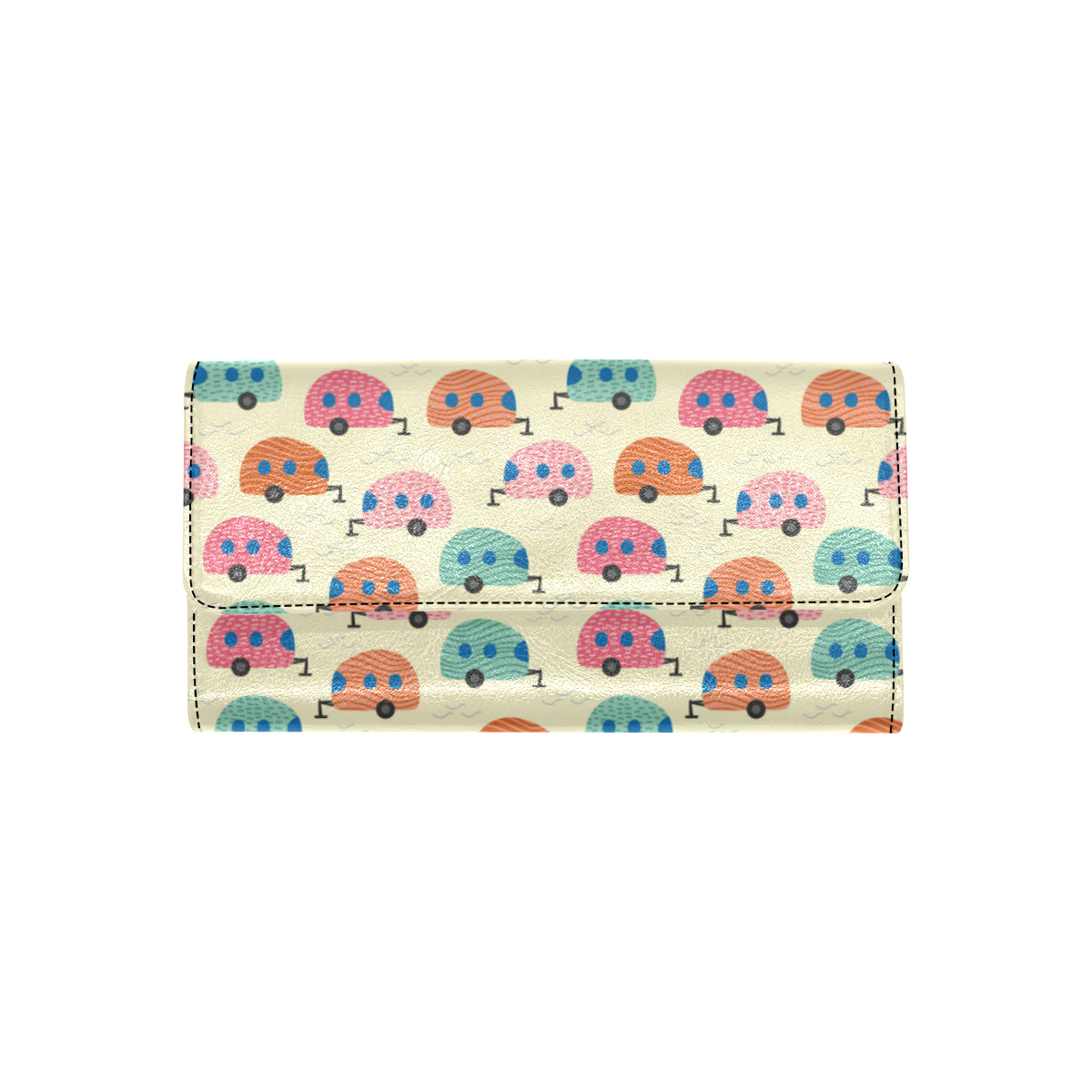 Camper Pattern Print Design 06 Women's Trifold Wallet