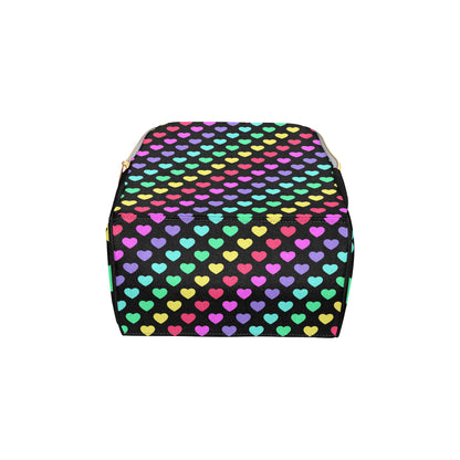 Heart Rainbow Pattern Print Design HE02 Diaper Bag Backpack