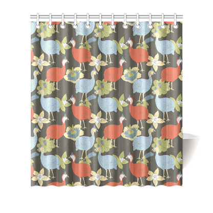 Guinea Fowl Pattern Print Design 02 Shower Curtain