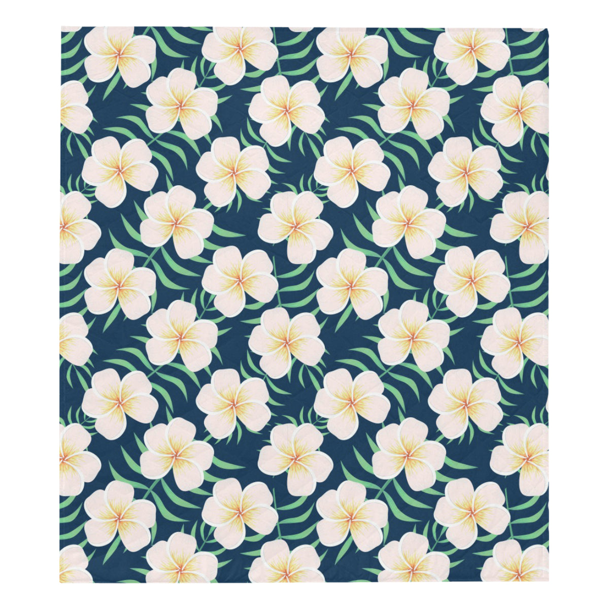 Pink Plumeria Pattern Print Design PM016 Premium Quilt