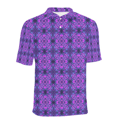 kaleidoscope Pattern Print Design Men Polo Shirt