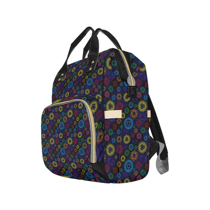 Chakra Colorful Print Pattern Diaper Bag Backpack