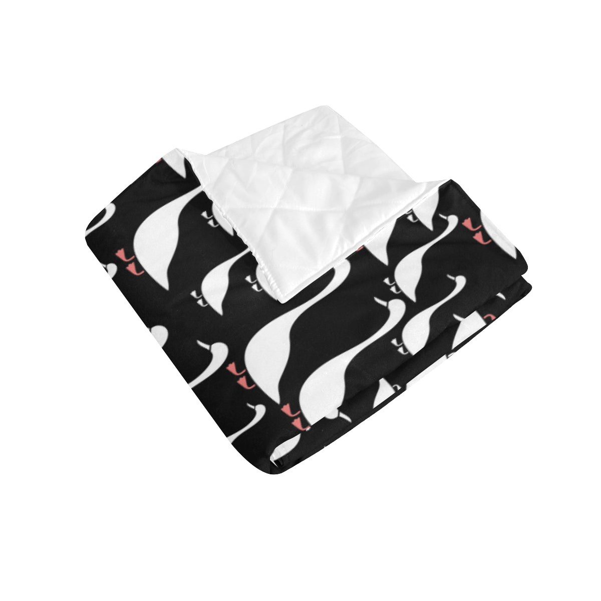 Goose Pattern Print Design 01 Premium Quilt