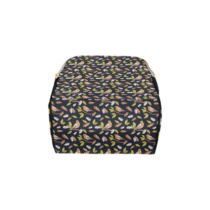 Birds Pattern Print Design 02 Diaper Bag Backpack