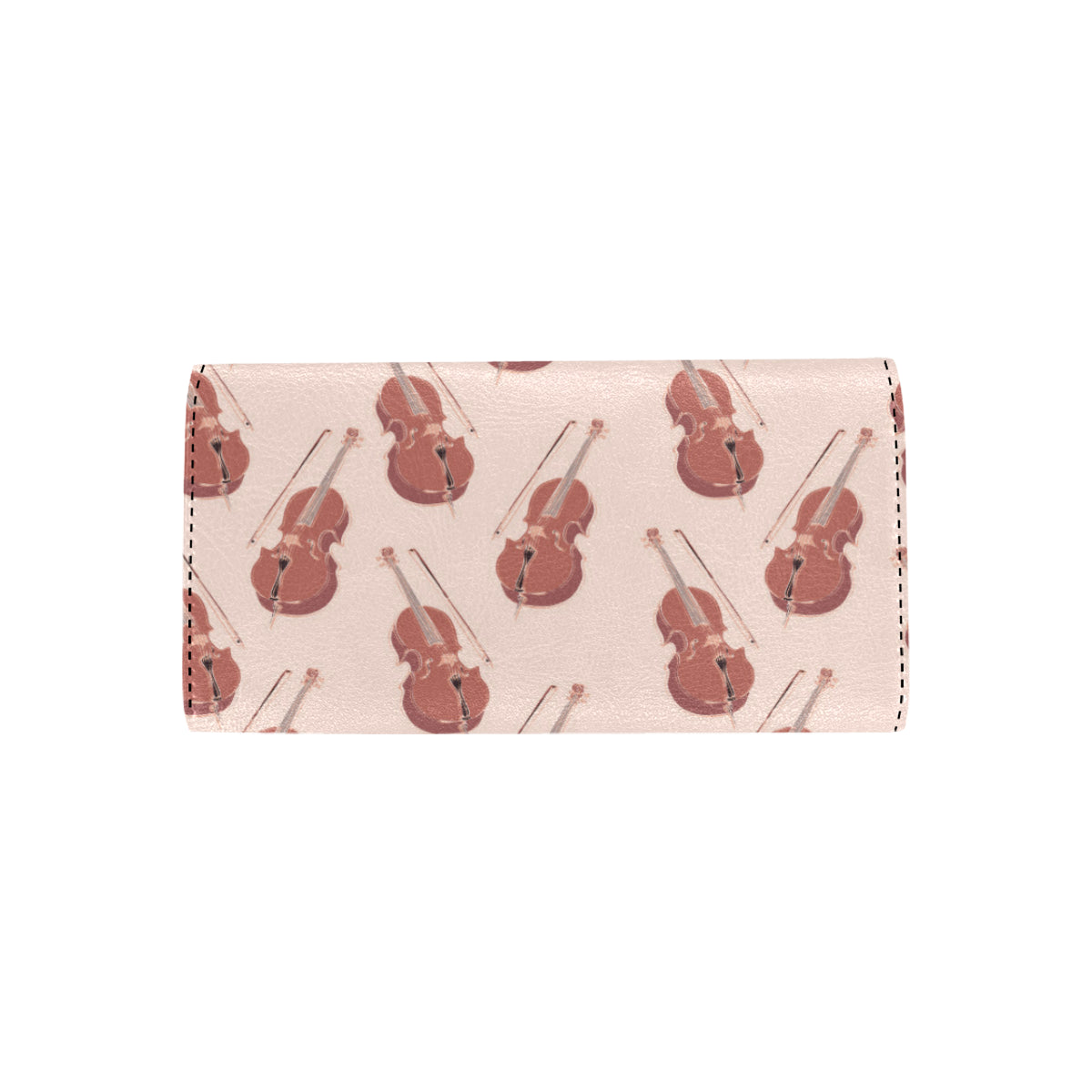 Cello Pattern Print Design 03 Women's Trifold Wallet