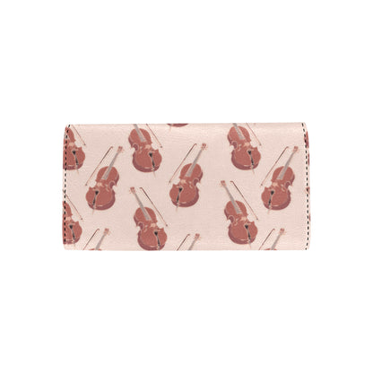 Cello Pattern Print Design 03 Women's Trifold Wallet