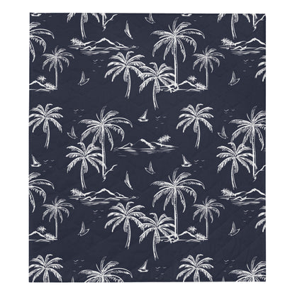 Pacific island Pattern Print Design A02 Premium Quilt