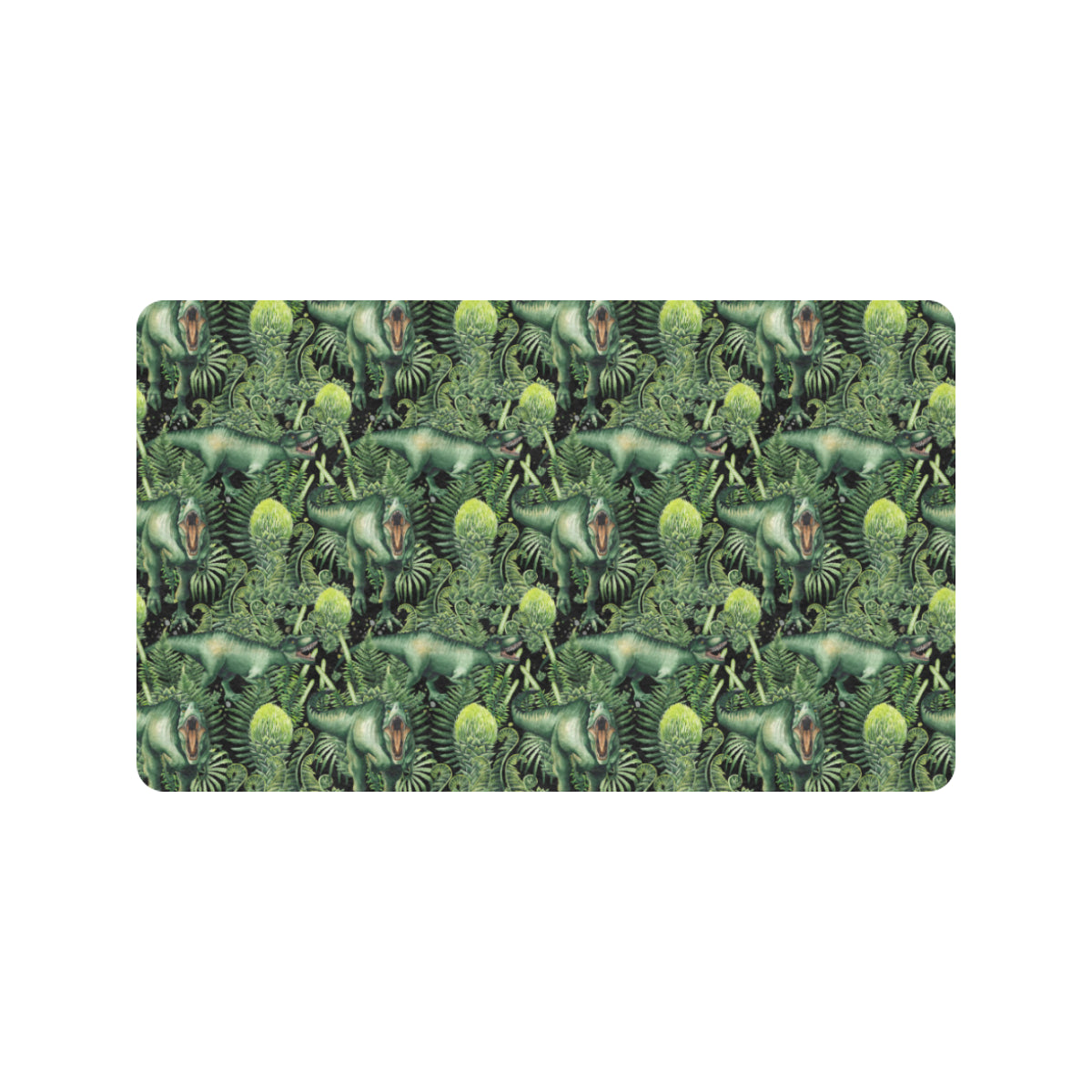 Dinosaur T Rex Print Pattern Rubber Doormat