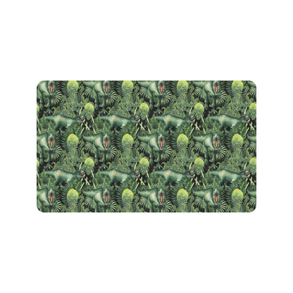 Dinosaur T Rex Print Pattern Rubber Doormat