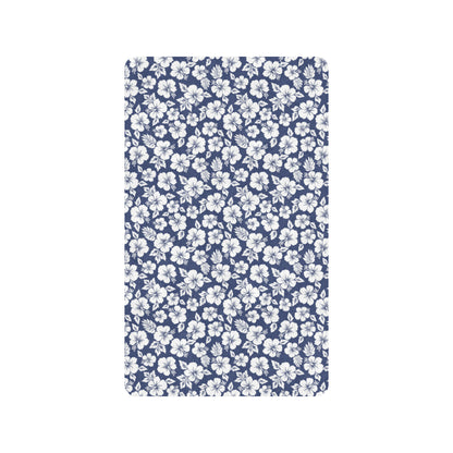 Hibiscus Blue Hawaiian Flower Style Rubber Doormat