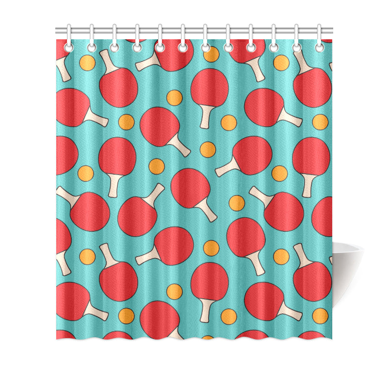 Ping Pong Pattern Print Design A01 Shower Curtain