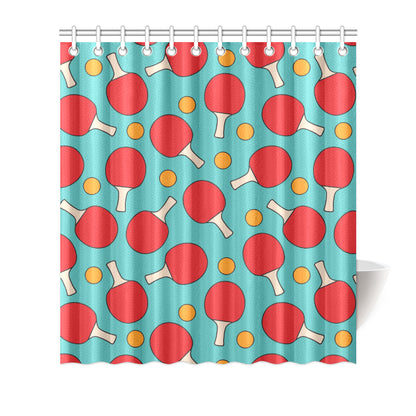 Ping Pong Pattern Print Design A01 Shower Curtain