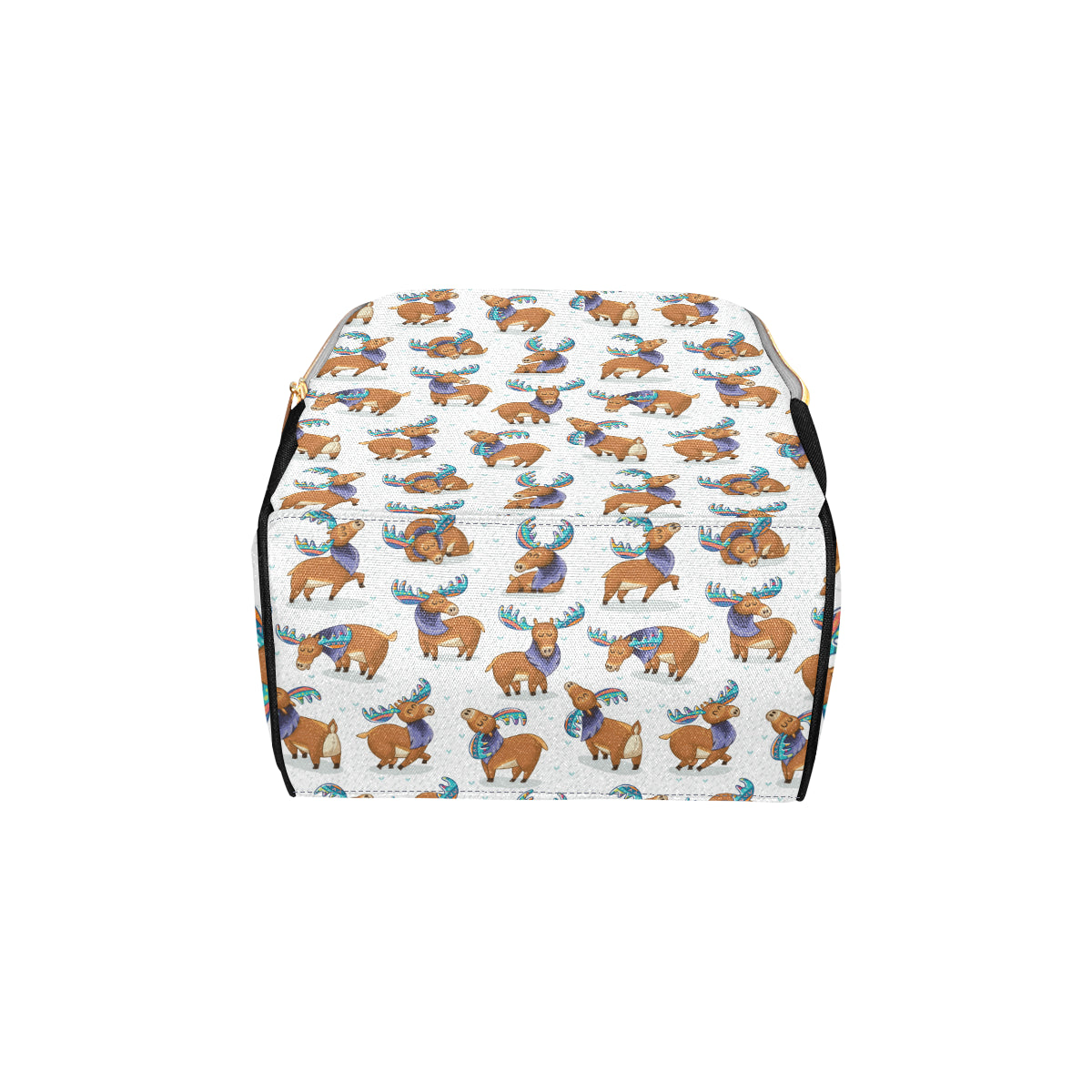 Moose Cute Pattern Print Design 01 Diaper Bag Backpack