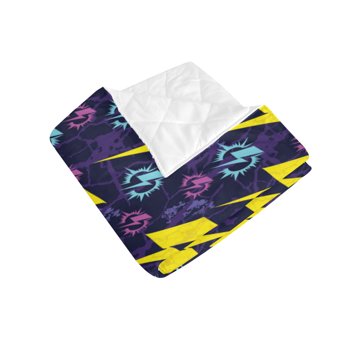 Lightning Thunder Pattern Print Design 01 Premium Quilt