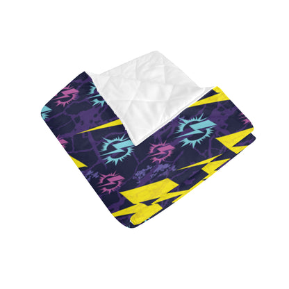 Lightning Thunder Pattern Print Design 01 Premium Quilt