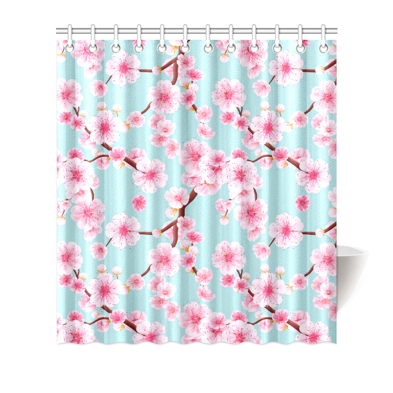 Cherry Blossom Pattern Print Design CB04 Shower Curtain