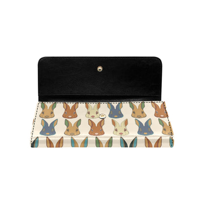Rabbit Pattern Print Design RB04 Women's Trifold Wallet