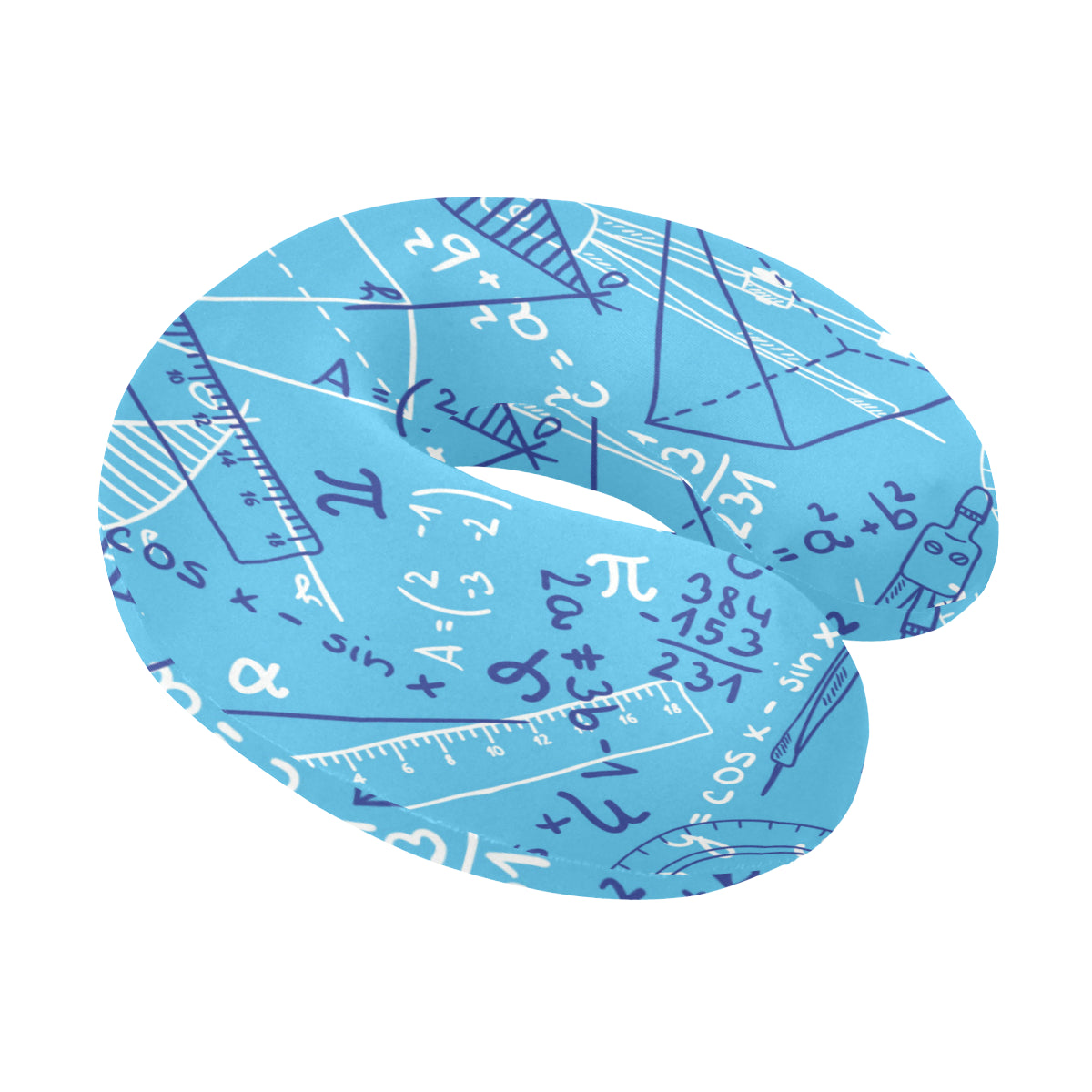 Math Pattern Print Design 02 U-Shaped Travel Neck Pillow