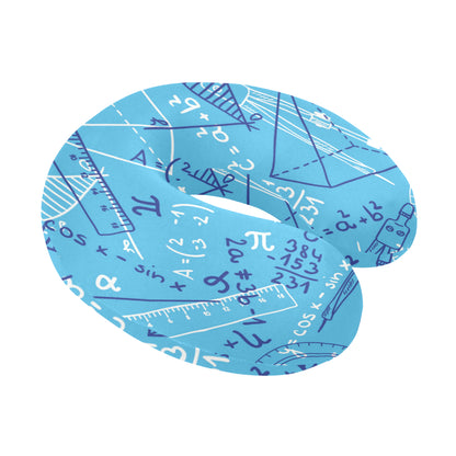 Math Pattern Print Design 02 U-Shaped Travel Neck Pillow