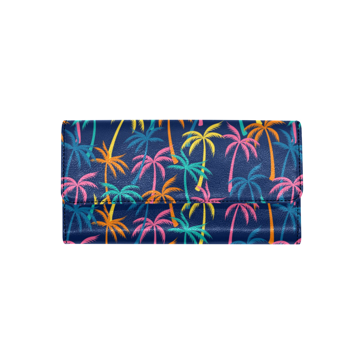 Palm Tree Pattern Print Design PT013 Women's Trifold Wallet