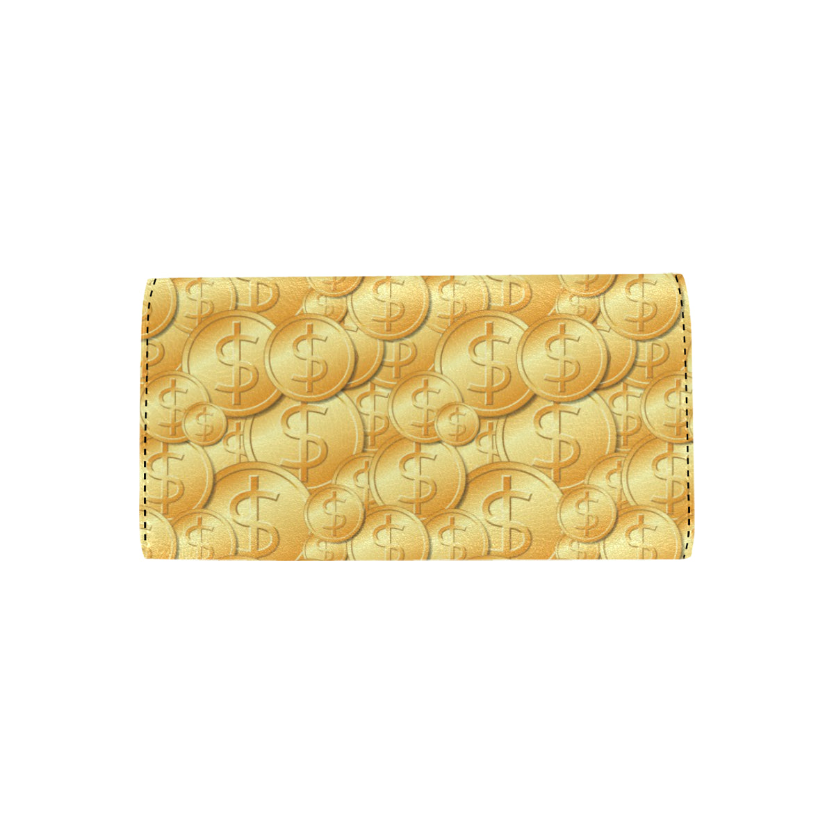 Dollar Pattern Print Design DO03 Women's Trifold Wallet