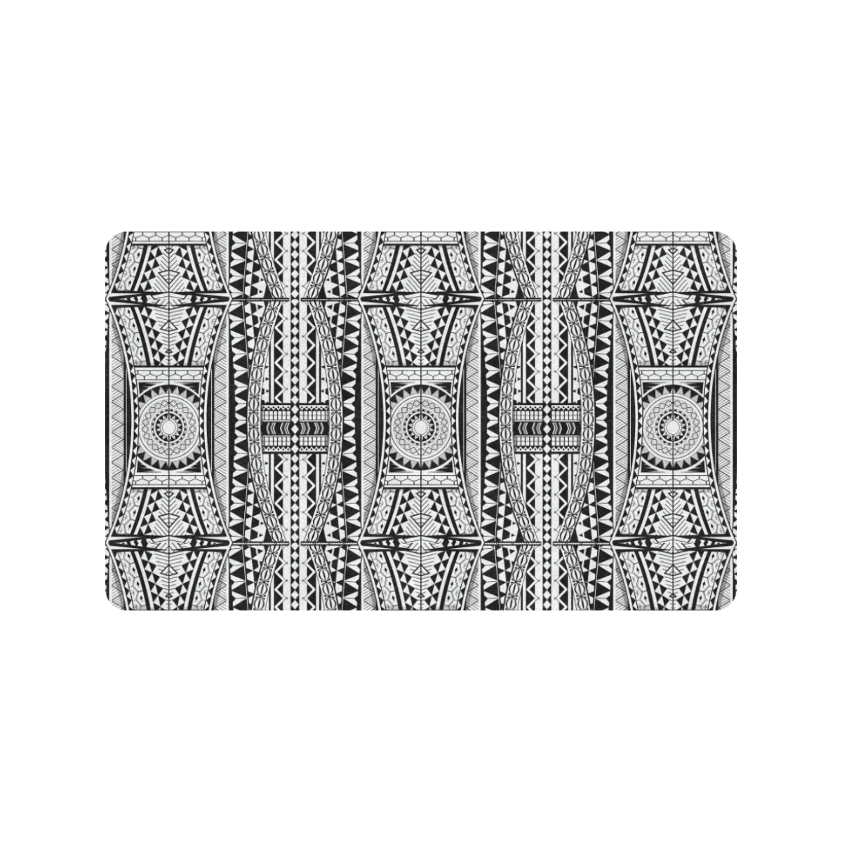Polynesian Tattoo Design Rubber Doormat
