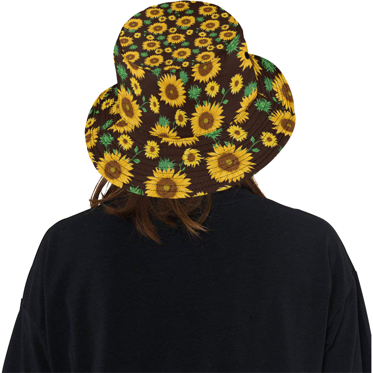 Sunflower Pattern Print Design SF01 Unisex Bucket Hat
