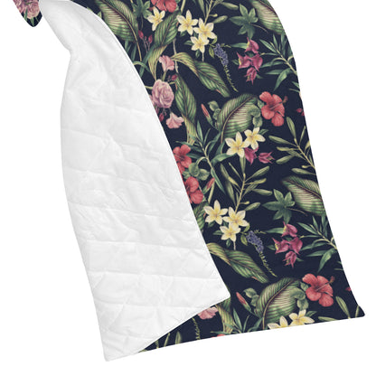 Tropical Flower Pattern Premium Quilt
