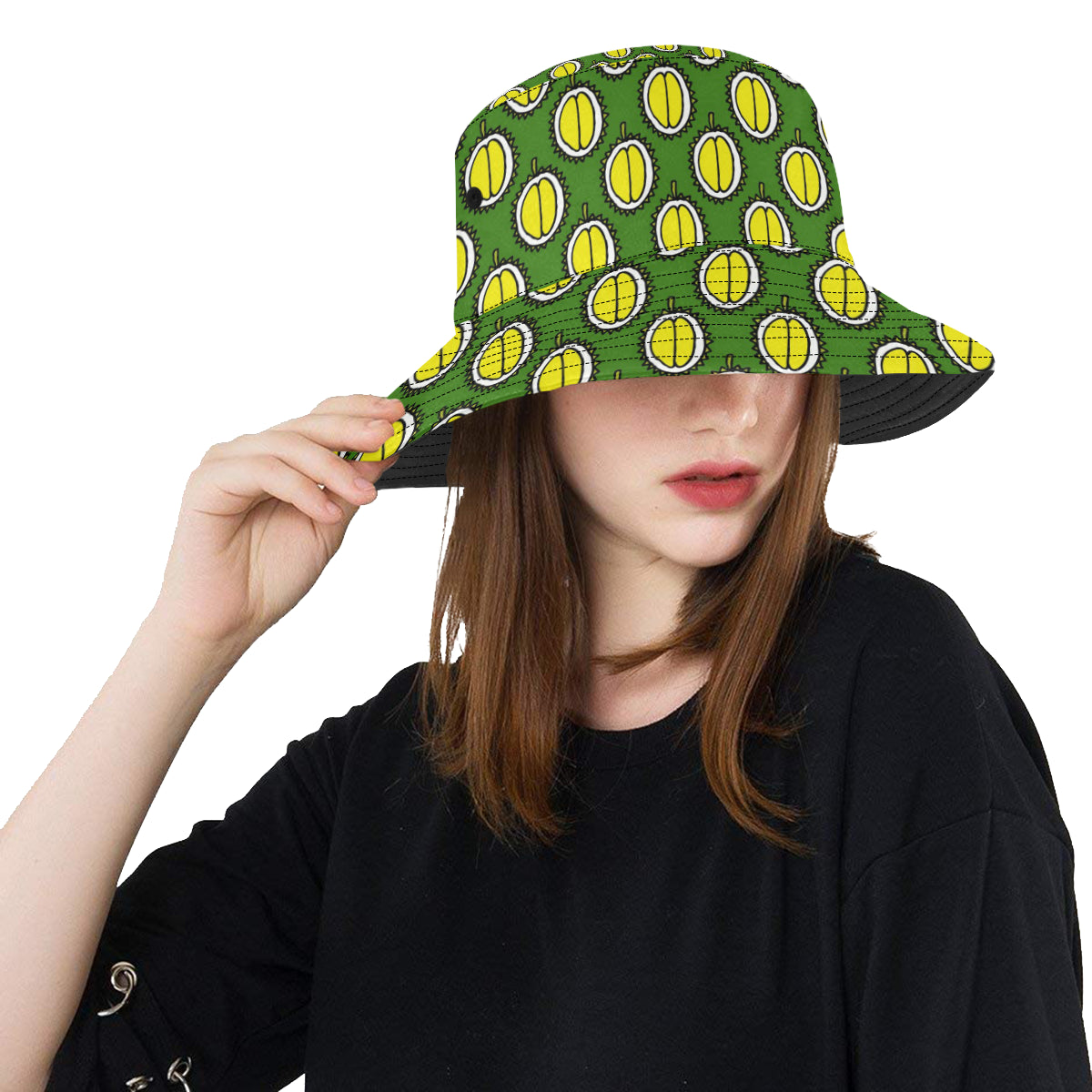 Durian Pattern Print Design DR01 Unisex Bucket Hat