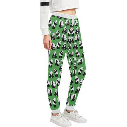 Panda Bear Pattern Themed Print Unisex Sweatpants