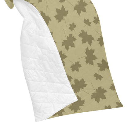 Maple Leaf Pattern Print Design 01 Premium Quilt