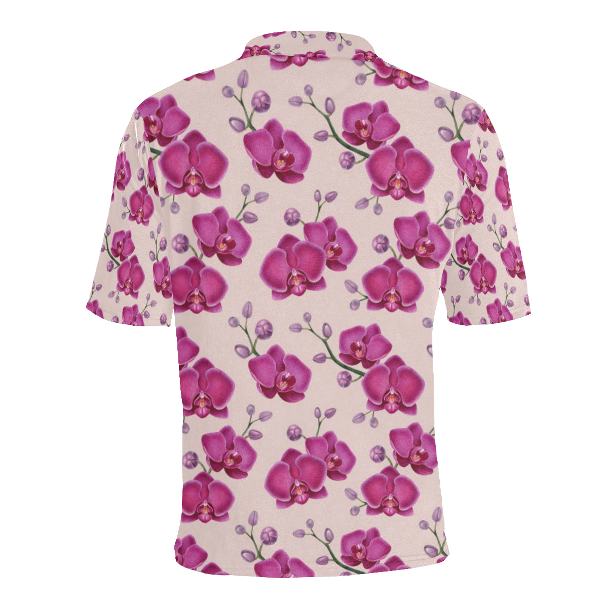 Orchid Purple Pattern Print Design OR04 Men Polo Shirt