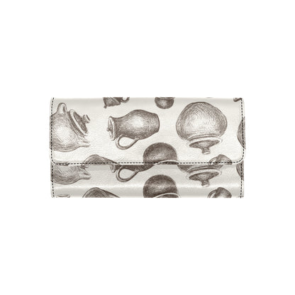 Pottery Pattern Print Design A01 Women's Trifold Wallet