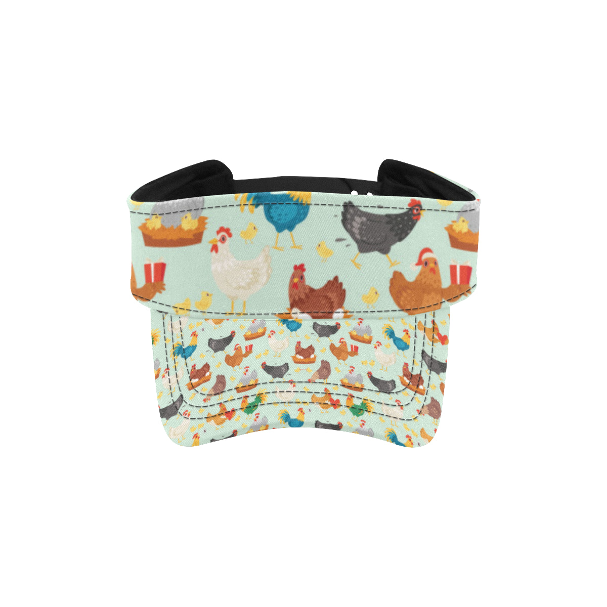 Chicken Pattern Print Design 07 Unisex Sun Visor