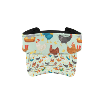 Chicken Pattern Print Design 07 Unisex Sun Visor