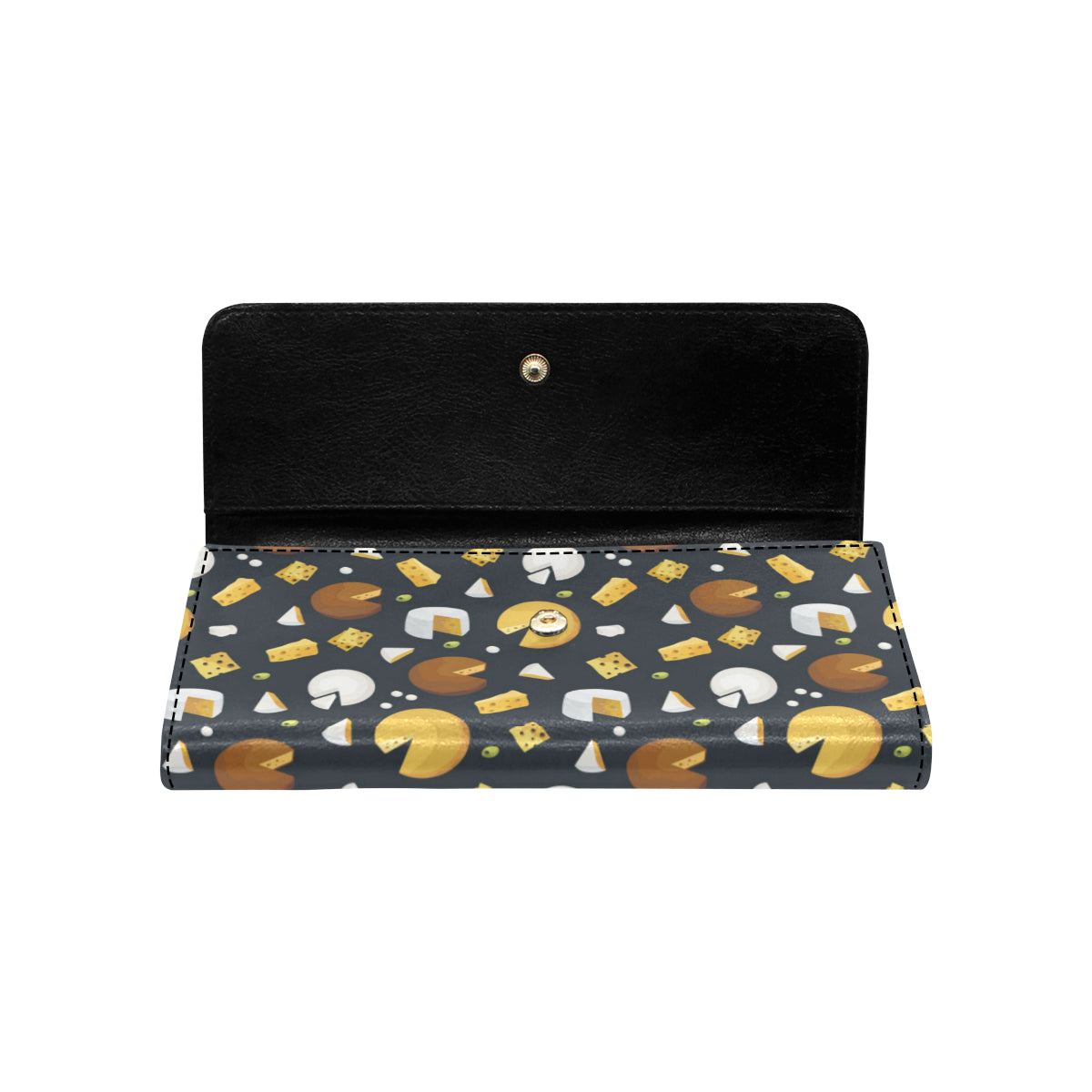 Cheese Pattern Print Design 03 Women's Trifold Wallet