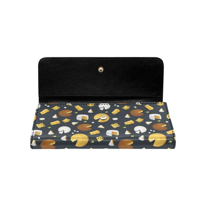 Cheese Pattern Print Design 03 Women's Trifold Wallet