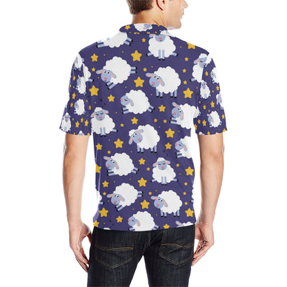 Sheep Pattern Print Design 03 Men Polo Shirt