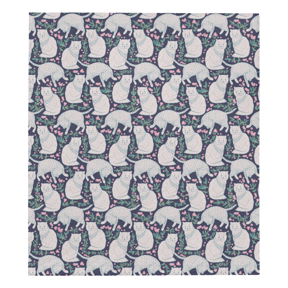 Cat Pattern Print Design 06 Premium Quilt