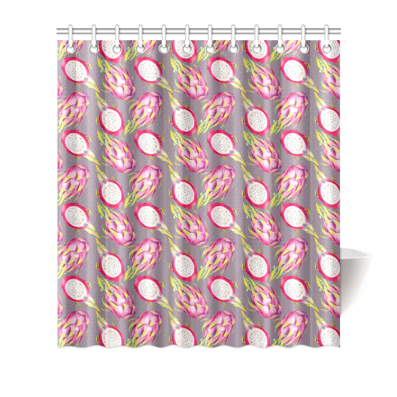 Dragonfruit Pattern Print Design DF03 Shower Curtain