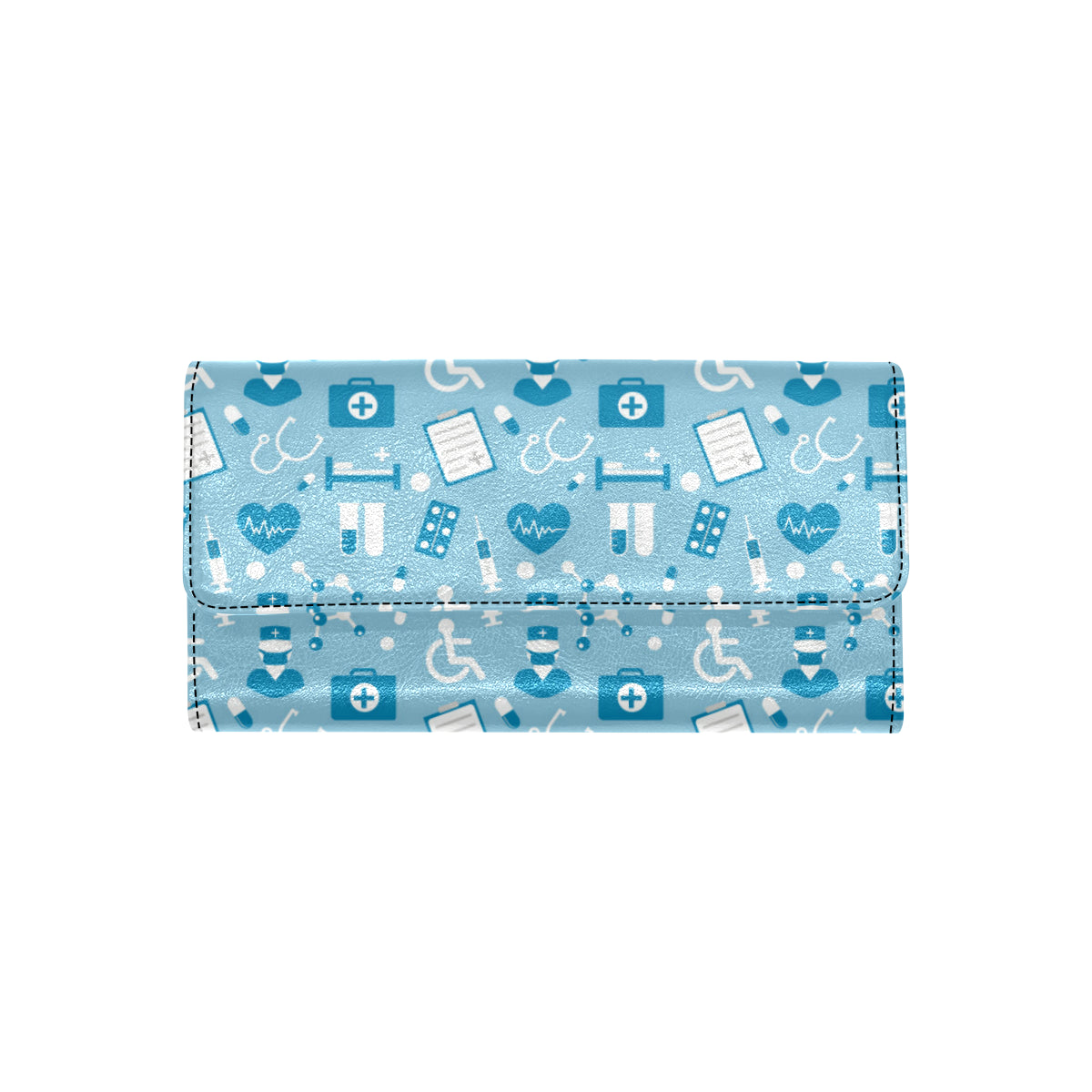 Medical Pattern Print Design 05 Women's Trifold Wallet